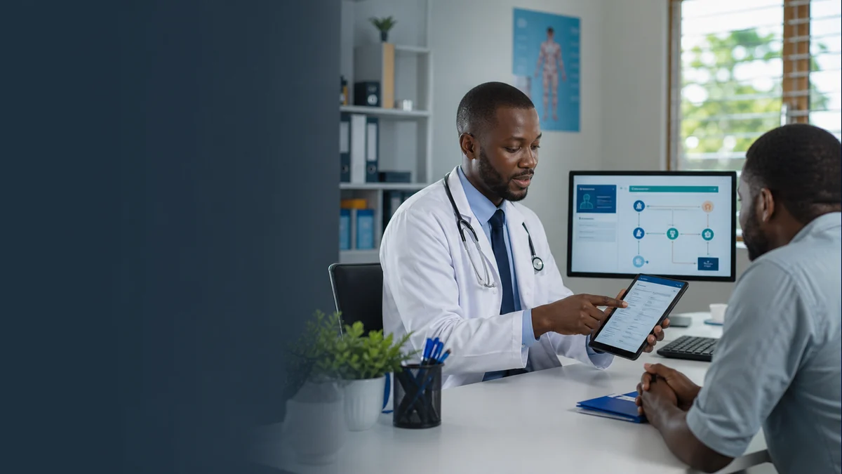Healthcare team using a digital clinical system
