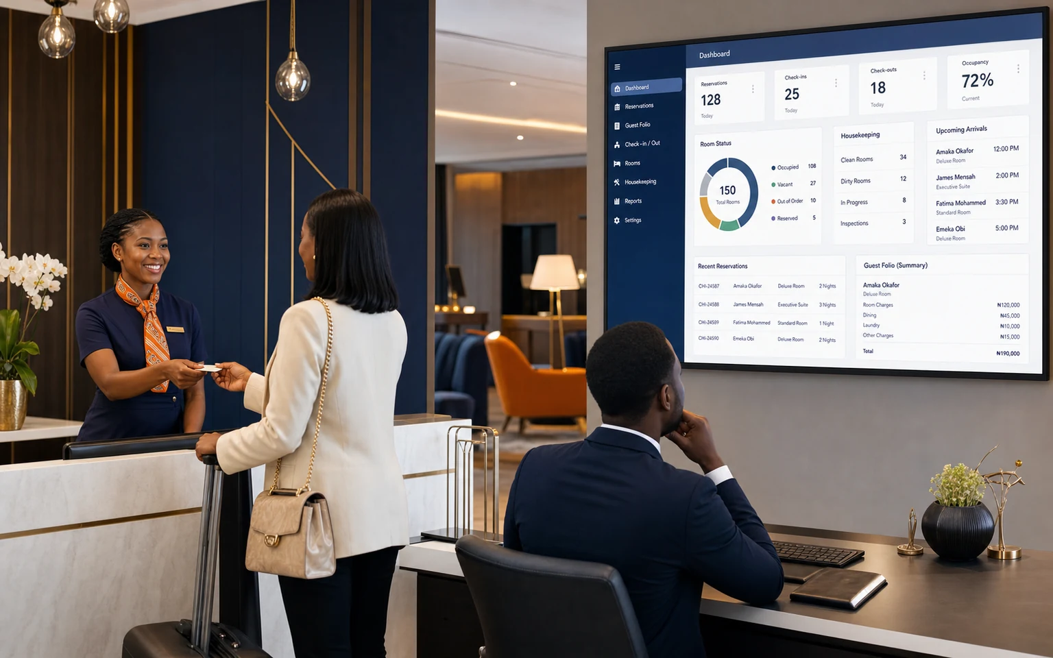Reservations and guest management visual