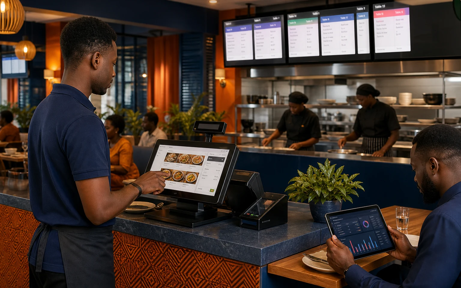 Orders, tables, and service modes visual